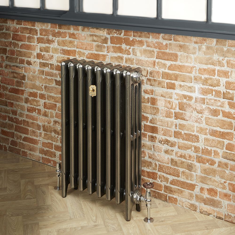 Milano Mercury - 4 Column Cast Iron Radiator - 560mm Tall - Full Polish - Multiple Sizes Available