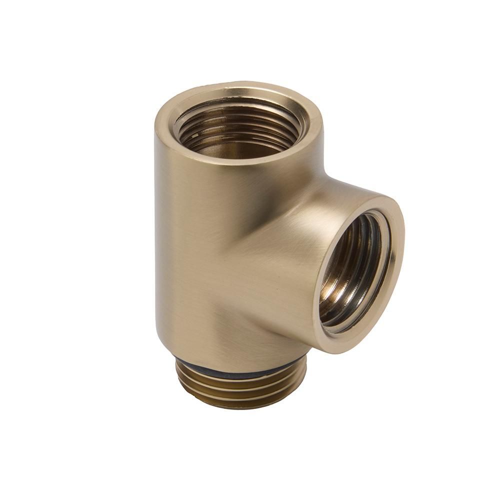 Milano - Dual Fuel T Piece - Brushed Brass