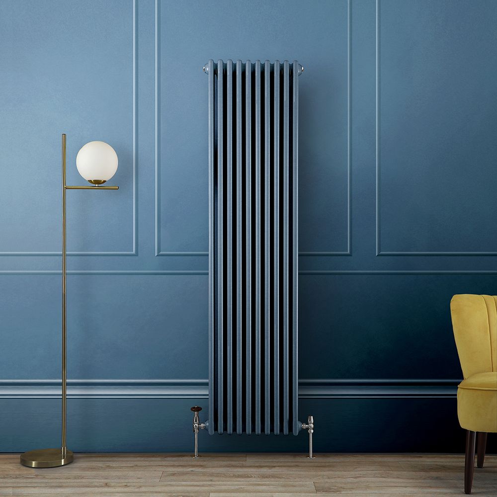 Milano Windsor - 1800mm Vertical Traditional Column Radiator - Triple Column - Choice of Blue Finishes and Sizes