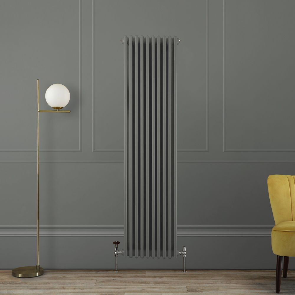 Milano Windsor - 1800mm Vertical Traditional Column Radiator - Triple Column - Choice of Grey Finishes and Sizes