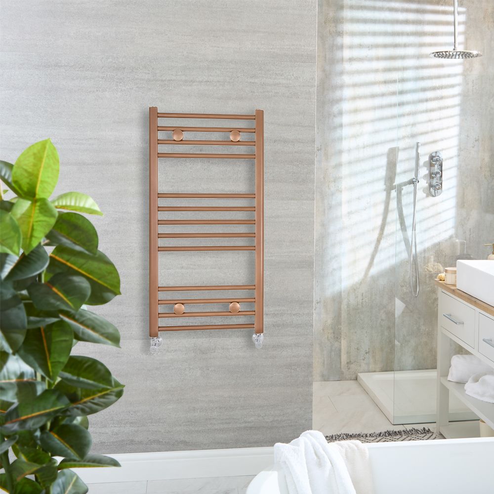 Milano Kent - Metallic Straight Heated Towel Rail - Choice of Size & Finish