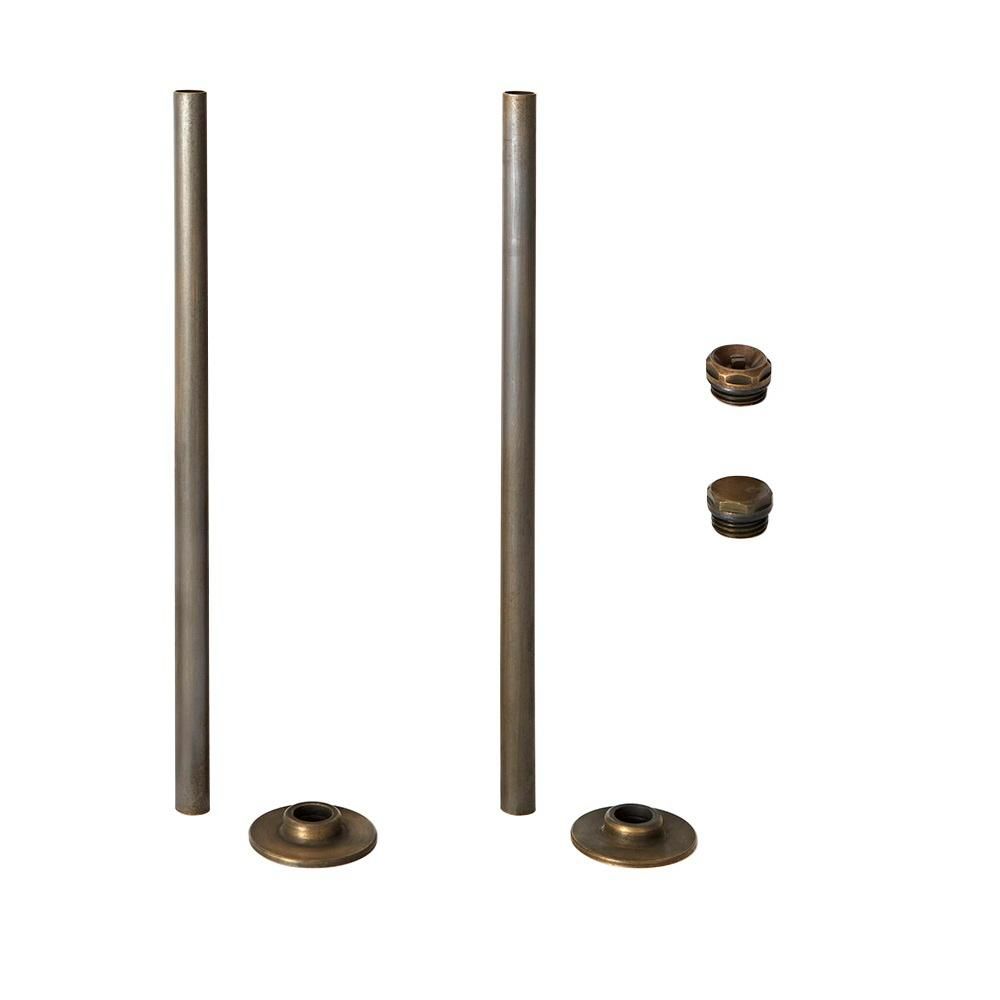 Milano - Brass Radiator Trim Kit - Pipe Connectors with Blanking and Bleed Plugs