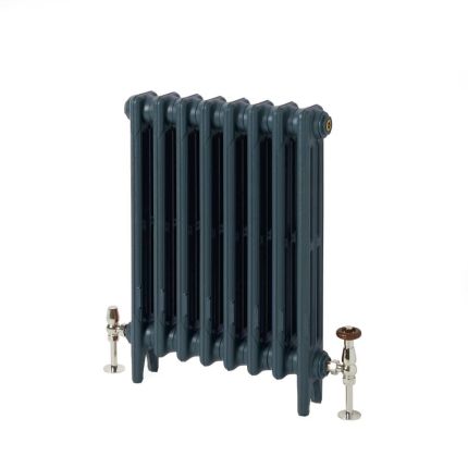 Milano Mercury - 3 Column Cast Iron Radiator - 560mm Tall - Farrow & Ball Hague Blue - Multiple Sizes Available