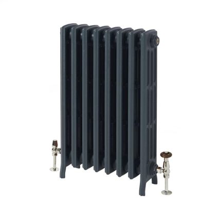 Milano Isabel - 4 Column Cast Iron Radiator - 660mm Tall - Farrow & Ball Hague Blue - Multiple Sizes Available