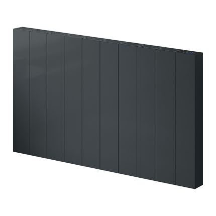 Reina Nika - Aluminium Electric Horizontal Designer Radiator - Single Panel - Anthracite