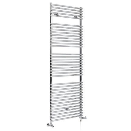 Milano Arno - Dual Fuel Chrome Bar on Bar Heated Towel Rail - Choice of Size