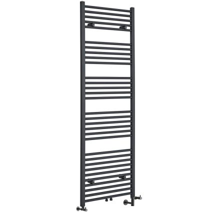 Milano Neva - Dual Fuel Anthracite Heated Towel Rail - Choice of Size