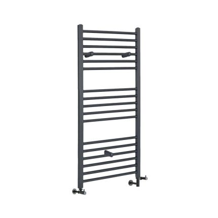 Milano Kent Dual Fuel - Straight Anthracite Heated Towel Rail - Choice of Size