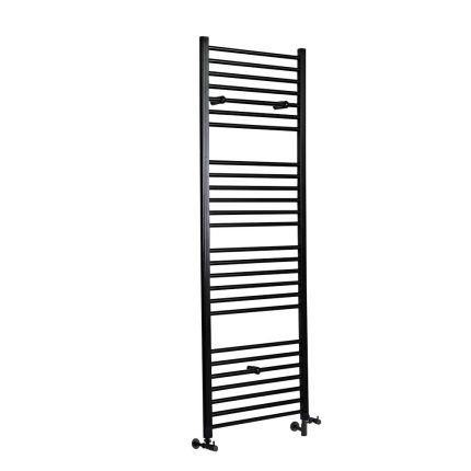 Milano Kent Dual Fuel - Straight Black Heated Towel Rail - Choice of Size