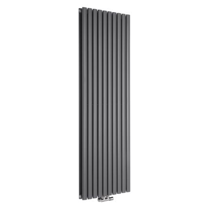 Milano Aruba - Middle Connection Vertical Designer Radiator - Double Panel - Anthracite