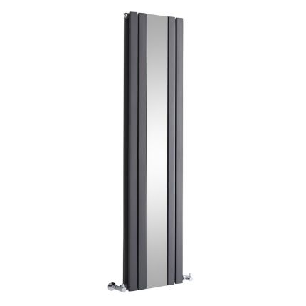 Milano Alpha - Vertical Designer Radiator with Mirror - Double Panel - Everyday Colours