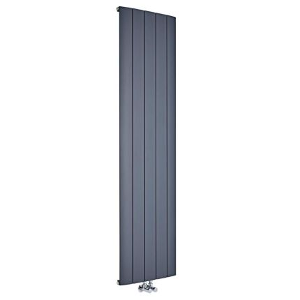 Milano Skye - Anthracite Aluminium Vertical Designer Radiator (Single Panel) - Choice of Size