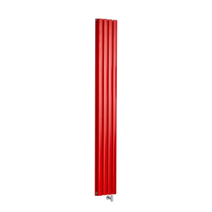 Milano x ECOSO Aruba - Electric Siamese Red Vertical Designer Radiator - Choice of Size and Wi-Fi Thermostat