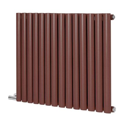 Milano Aruba - Electric Booth Red Horizontal Designer Radiator - 635mm Tall - Choice of Size, Thermostat and Cable Cover