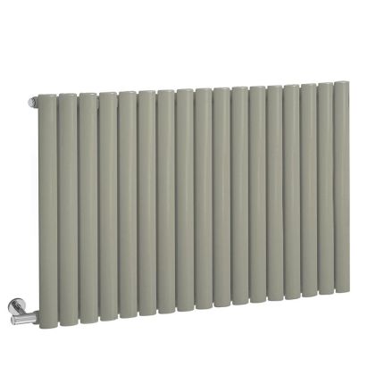 Milano x ECOSO Aruba Electric - Sage Leaf Green Horizontal Designer Radiator - 635mm Tall - Choice of Size, Thermostat and Cable Cover