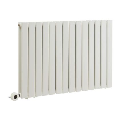 Milano Alpha - Electric Horizontal Designer Radiator - 635mm Tall - Choice of Size, Finish and Wi-Fi Thermostat - Plug-In and Hardwired Options