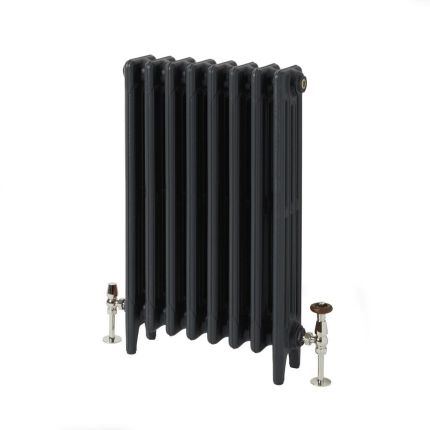 Milano Mercury - 4 Column Cast Iron Radiator - 960mm Tall - Farrow & Ball Railings Grey - Multiple Sizes Available