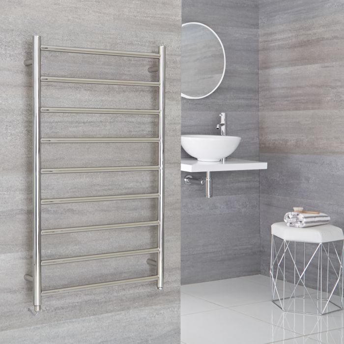 Milano Esk - Electric Stainless Steel Flat Heated Towel Rail - 1000mm x 600mm