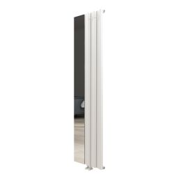Carisa Entree - Aluminium Vertical Designer Radiator with Mirror - 1800mm x 470mm - Choice of Finish