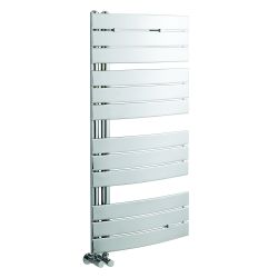 Milano Azore - Chrome Curved Heated Towel Rail 1080mm x 550mm