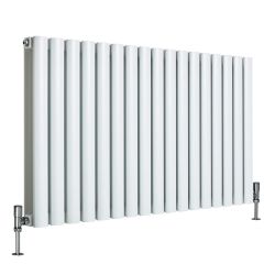 Milano Aruba Ayre - Aluminium Horizontal Designer Radiator (Double Panel) - 600mm Tall - Choice Of Finish and Width