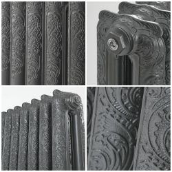 Milano Beatrix - Cast Iron Radiator - 950mm Tall - Antique Graphite - Multiple Sizes Available