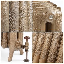 Milano Beatrix - Cast Iron Radiator - 950mm Tall - Burnt Gold - Multiple Sizes Available
