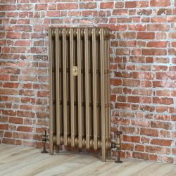 Milano Mercury - 3 Column Cast Iron Radiator - 560mm Tall - Burnt Gold - Multiple Sizes Available