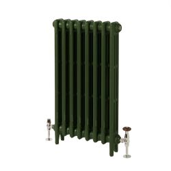 Milano Mercury - 3 Column Cast Iron Radiator - 760mm Tall - Farrow & Ball Duck Green - Multiple Sizes Available