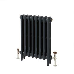 Milano Mercury - 3 Column Cast Iron Radiator - 560mm Tall - Farrow & Ball Railings Grey - Multiple Sizes Available