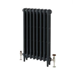 Milano Mercury - 3 Column Cast Iron Radiator - 860mm Tall - Farrow & Ball Railings Grey - Multiple Sizes Available