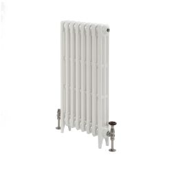 Milano Mercury - Cast Iron Radiator - 660mm Tall - Porcelain White - Multiple Sizes Available