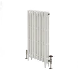 Milano Mercury - 3 Column Cast Iron Radiator - 760mm Tall - Porcelain White - Multiple Sizes Available