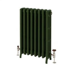 Milano Isabel - 4 Column Cast Iron Radiator - 660mm Tall - Farrow & Ball Duck Green - Multiple Sizes Available