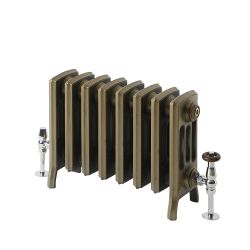 Milano Isabel - 4 Column Cast Iron Radiator - 357mm Tall - Natural Brass - Multiple Sizes Available