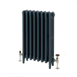 Milano Mercury - 4 Column Cast Iron Radiator - 760mm Tall - Farrow & Ball Hague Blue - Multiple Sizes Available