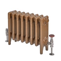 Milano Mercury - 4 Column Cast Iron Radiator - 460mm Tall - Burnt Gold - Multiple Sizes Available