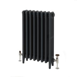 Milano Mercury - 4 Column Cast Iron Radiator - 760mm Tall - Farrow & Ball Railings Grey - Multiple Sizes Available