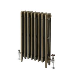 Milano Mercury - 4 Column Cast Iron Radiator - 960mm Tall - Natural Brass - Multiple Sizes Available
