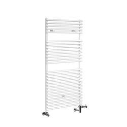Milano Arno - White Dual Fuel Bar on Bar Heated Towel Rail 1190mm x 600mm