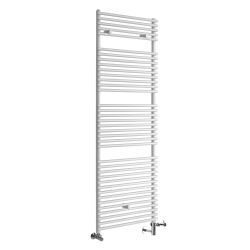 Milano Arno - White Dual Fuel Bar on Bar Heated Towel Rail 1738mm x 600mm
