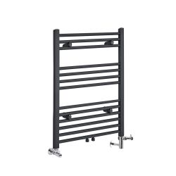Milano Neva - Anthracite Dual Fuel Heated Towel Rail 803mm x 500mm