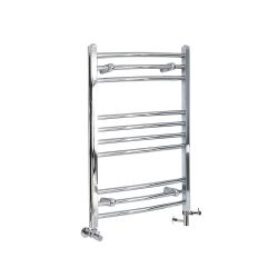 Milano Kent - Chrome Dual Fuel Curved Heated Towel Rail 800mm x 500mm
