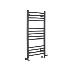 Milano Artle - Anthracite Dual Fuel Curved Heated Towel Rail 1000mm x 500mm