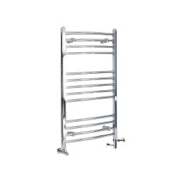 Milano Kent - Chrome Dual Fuel Curved Heated Towel Rail 1000mm x 500mm