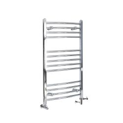 Milano Kent - Chrome Dual Fuel Curved Heated Towel Rail 1000mm x 600mm
