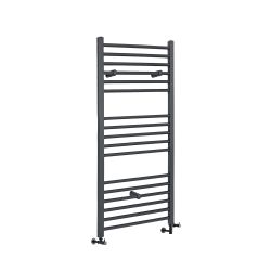 Milano Artle - Anthracite Dual Fuel Straight Heated Towel Rail 1200mm x 400mm