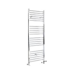 Milano Kent - Chrome Dual Fuel Straight Heated Towel Rail 1600mm x 400mm