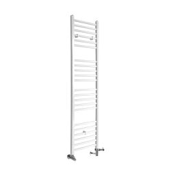 Milano Ive - White Dual Fuel Straight Heated Towel Rail 1600mm x 400mm