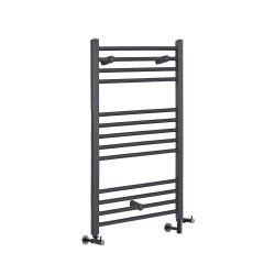Milano Artle - Anthracite Dual Fuel Straight Heated Towel Rail 1000mm x 500mm